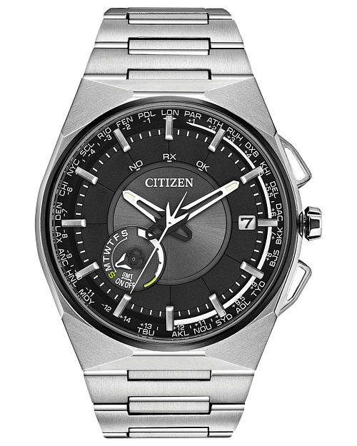 Satellite Wave Black Dial Super Titanium Bracelet CC2006 61E CITIZEN